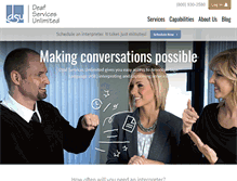Tablet Screenshot of deafservicesunlimited.com